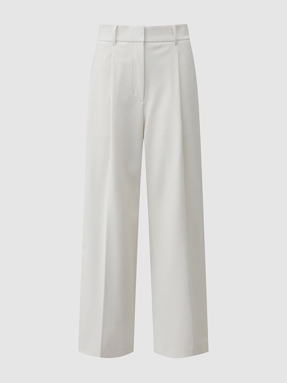 comgen One-pleat Wide-leg Sophisticated Pants (NAFS1-WPL030_130)