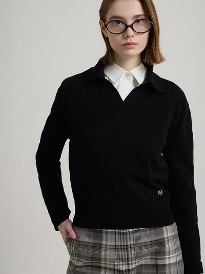 comgen Open Collar Pullover Sweater (NAFS1-WSP030)