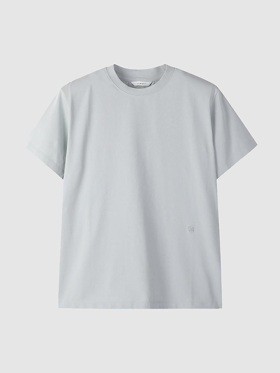 comgen Round Neck Short Sleeve Embroidered T-Shirt NAES1-WKS030730