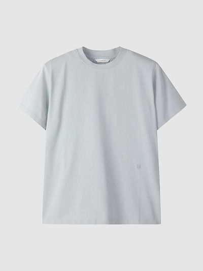 comgen Round Neck Short Sleeve Embroidered T-Shirt NAES1-WKS030730