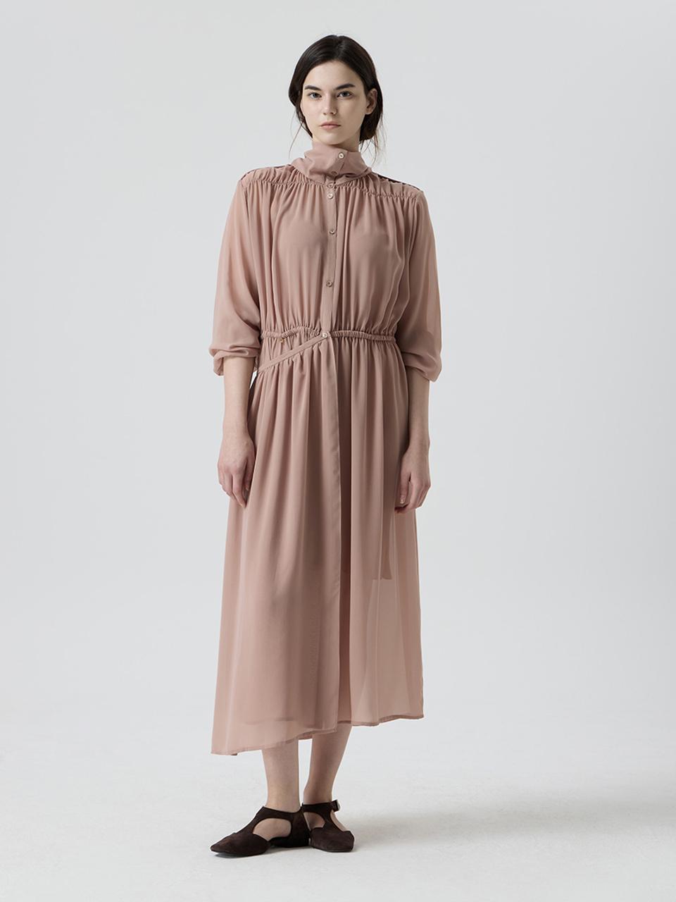 comgen Shirring Maxi Dress NAEF8-WOP220 020
