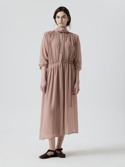 comgen Shirring Maxi Dress NAEF8-WOP220 020