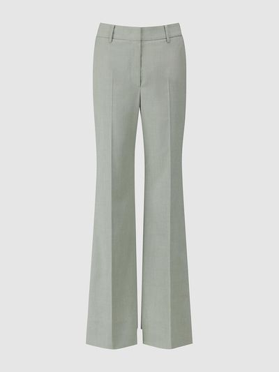 comgen Unbalanced Hem Boot-Cut Pants (NAFU4-WPL110)
