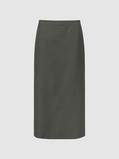 comgen vintage check PATTERN H line skirt NAEW9 -WQS010_3