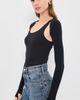Commando Commando Ballet Body Shrug with Thumbholes Black One - 4