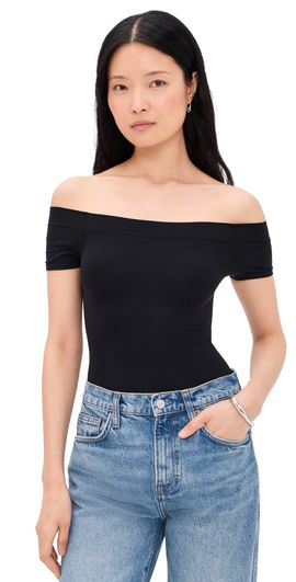 Commando Commando Ballet Cap Sleeve Bodysuit Black One