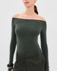 Commando Commando Ballet Off Shoulder Thong Bodysuit with Thumbholes Hazel One - 2