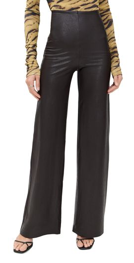 Commando Commando Faux Leather Wide Leg Pants Espresso