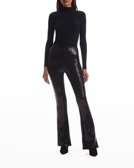 Commando Sequin Flare High-Rise Leggings