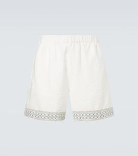 Commas Commas Crochet-trimmed Bermuda shorts