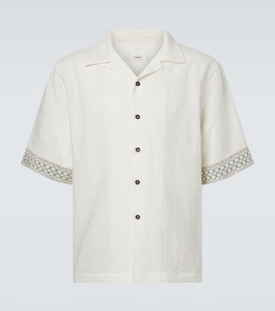 Commas Commas Crochet-trimmed bowling shirt