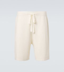Commas Commas Crochet cotton and hemp Bermuda shorts