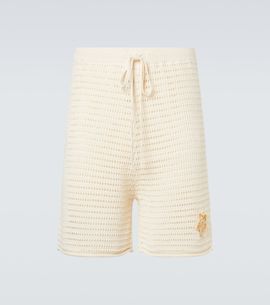 Commas Commas Crochet floral-appliquÃ© open-knit Bermuda shorts