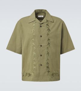 Commas Commas Embroidered bowling shirt