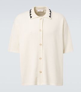 Commas Commas Embroidered crochet cotton-blend top