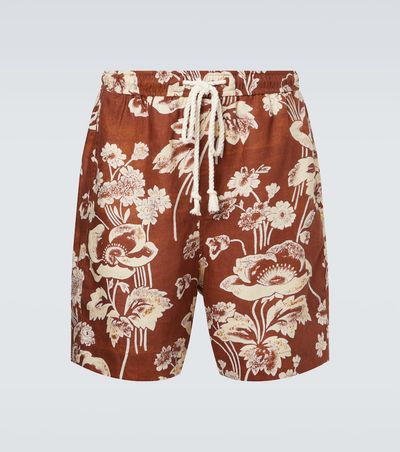 Commas Commas Floral linen Bermuda shorts