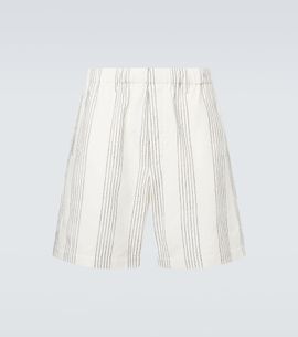 Commas Commas Kantha striped cotton Bermuda shorts