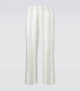 Commas Commas Kantha striped cotton straight pants