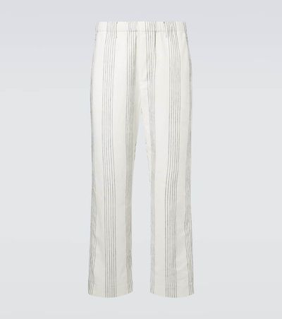Commas Commas Kantha striped cotton straight pants
