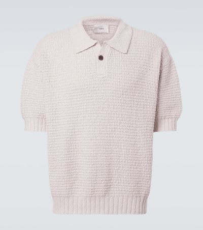 Commas Commas Knitted cotton polo shirt