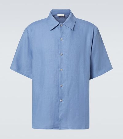 Commas Commas Linen bowling shirt