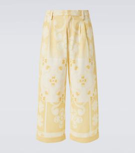 Commas Commas Seaside printed cotton and silk pants