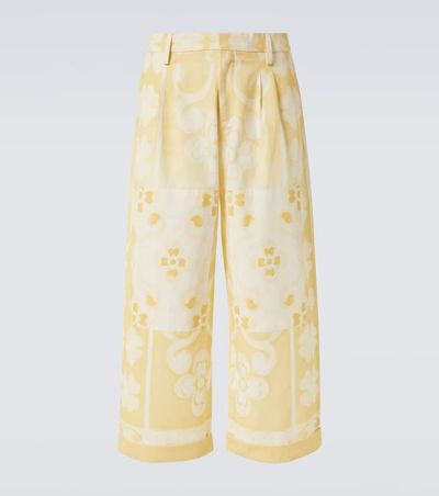 Commas Commas Seaside printed cotton and silk pants