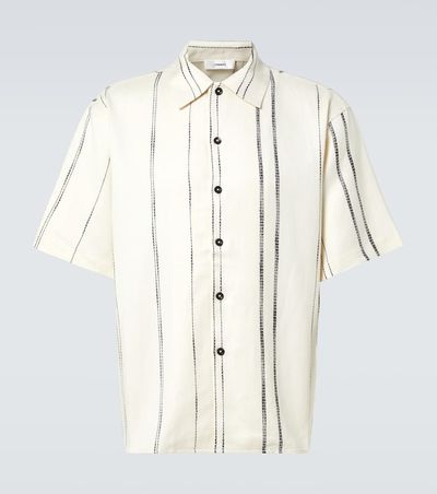 Commas Commas Striped linen and cotton shirt