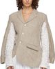 Comme des Garçons Comme des Garçons Beige Linen Super Heavy Canvas & Cotton Lace Blazer - 1