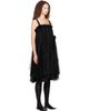 Comme des Garçons Comme des Garçons Black Gabardine Medium X Georgette Midi Dress - 2