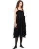 Comme des Garçons Comme des Garçons Black Gabardine Medium X Georgette Midi Dress - 4