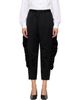 Comme des Garçons Comme des Garçons Black Satin Ruffled Trousers - 1