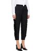 Comme des Garçons Comme des Garçons Black Satin Ruffled Trousers - 2
