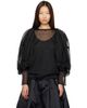 Comme des Garçons Comme des Garçons Black Sheer Balloon Sleeve Shirt - 1