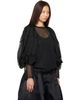 Comme des Garçons Comme des Garçons Black Sheer Balloon Sleeve Shirt - 2