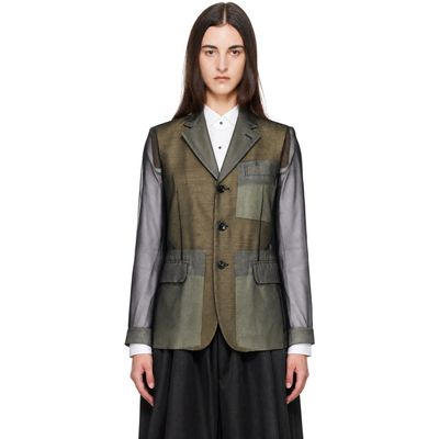 Comme des Garçons Comme des Garçons Black Thin Georgette Blazer