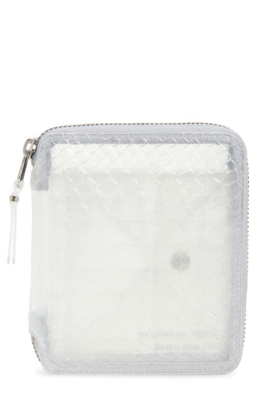 Comme des Garçons Comme des Garçons Clear Snakeskin Embossed Rectangular Zip Around Wallet