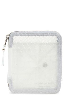 Comme des Garçons Comme des Garçons Clear Snakeskin Embossed Rectangular Zip Around Wallet