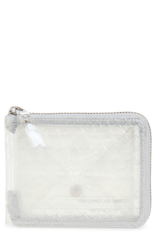 Comme des Garçons Comme des Garçons Clear Snakeskin Embossed Square Zip Around Wallet