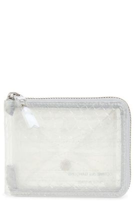 Comme des Garçons Comme des Garçons Clear Snakeskin Embossed Square Zip Around Wallet