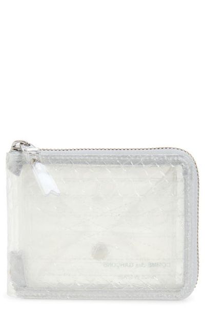 Comme des Garçons Comme des Garçons Clear Snakeskin Embossed Square Zip Around Wallet