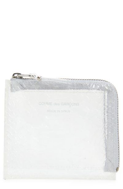 Comme des Garçons Comme des Garçons Clear Snakeskin Embossed Zip Around Wallet