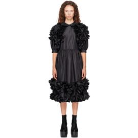 Comme des Garçons Comme des Garçons Comme des Garçons Comme des Garçons Black Taffeta Garment Washed Midi Dress