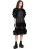 Comme des Garçons Comme des Garçons Comme des Garçons Comme des Garçons Black Taffeta Garment Washed Midi Dress - 4
