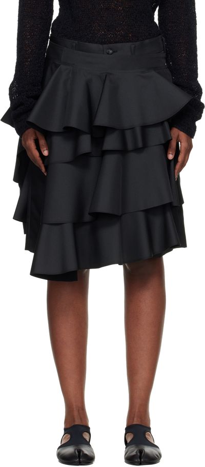 Comme des Garçons Comme des Garçons Comme des Garçons Comme des Garçons Black Twill Drape Shorts