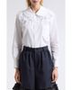 Comme des Garçons Comme des Garçons Cotton Broadcloth Shirt with Lace Ruffles - 1