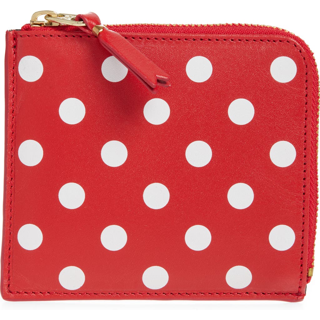 Comme des Garçons Comme des Garçons Dot Print Half Zip Leather Wallet