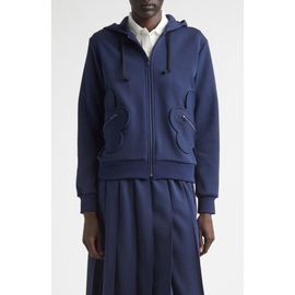 Comme des Garçons Comme des Garçons Floral Appliqué Full Zip Hoodie
