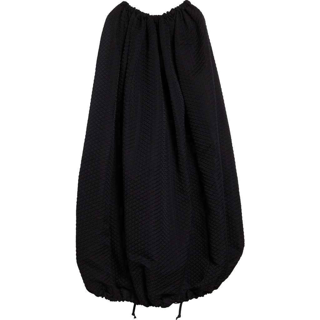 Comme des Garçons Comme des Garçons Gathered Diamond Jacquard Cocoon Dress