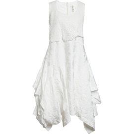 Comme des Garçons Comme des Garçons Lace Overlay Floral Jacquard Dress